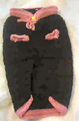 Black/ Pink Hand Crocheted Dog Sweater