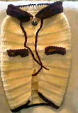 Dark Red /Creme Hand Crocheted Dog Sweater