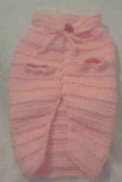 Pink Boston Terrier   Hand Crocheted Dog Sweater