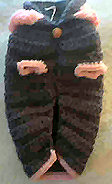Hooded Pink/Lavender Hand Crocheted Dog Sweater