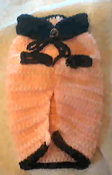 Black /Pink Hand Crocheted Dog Sweater