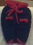 Red/Black Hand Crocheted Dog Sweater