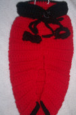 Black/Red Hand Crocheted Dog Sweater