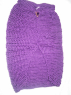 Purple  Boston Terrier Hand Crocheted Dog Sweater