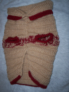 PUG TAN/RED  DOG SWEATER
