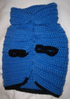 TurtleneckRoyal Blue /Black Crocheted Sweater