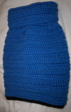 TurtleneckRoyal Blue /Black Crocheted Sweater