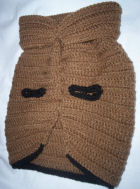 TurtleneckBrown/BlackCrocheted Dog Sweater