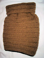TurtleneckBrown/BlackCrocheted Dog Sweater